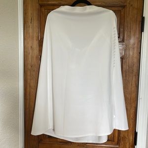 Express high rise mini white skirt with slit sz XL